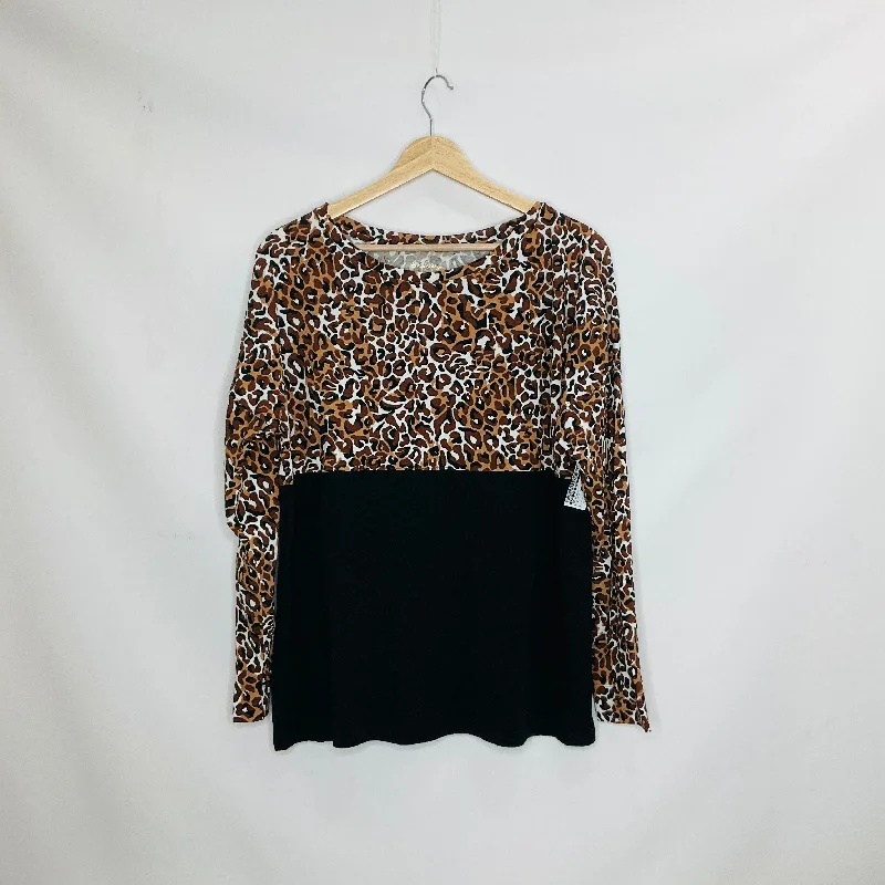 Animal Print Top Long Sleeve Lilly Pulitzer, Size L