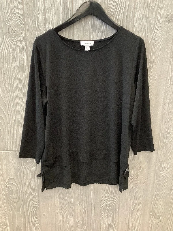 Black Top 3/4 Sleeve Calvin Klein, Size L