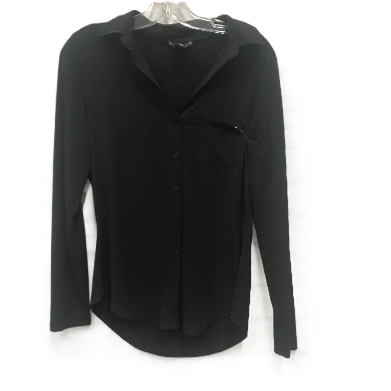 Black Top Long Sleeve By Cme, Size: M