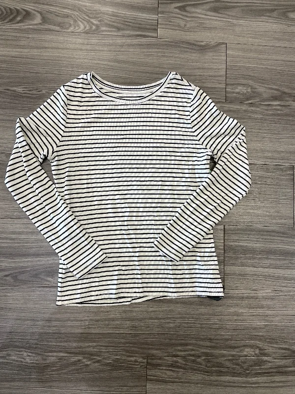 Black & White Top Long Sleeve Time And Tru, Size L