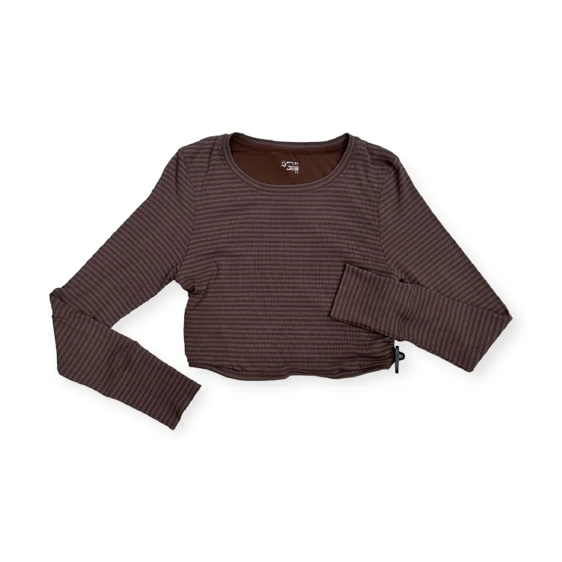 Brown Top Long Sleeve Aerie, Size L