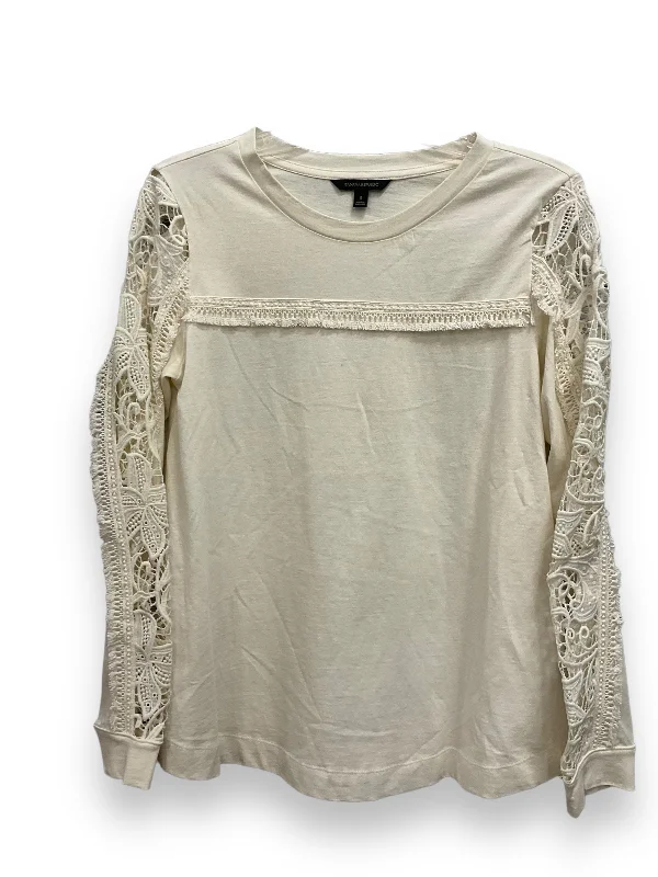 Cream Top Long Sleeve Banana Republic, Size S