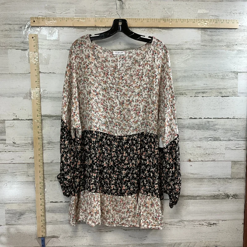 Cream Top Long Sleeve Chicsoul, Size 3x