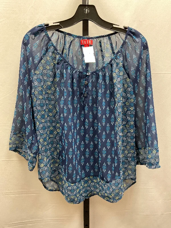 Floral Print Top 3/4 Sleeve Elle, Size M