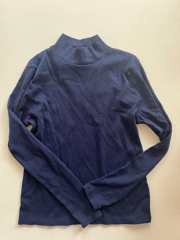 Navy Top Long Sleeve J Crew, Size L