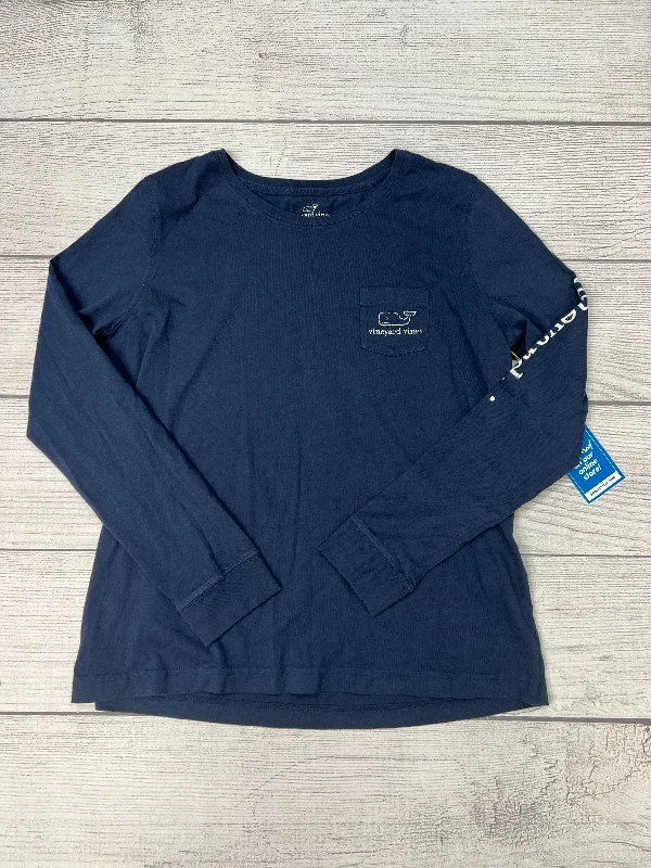 Navy Top Long Sleeve Vineyard Vines, Size L