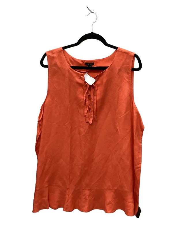 Orange Top Long Sleeve Ann Taylor, Size 2x