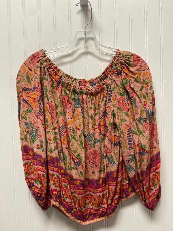 Pink Top Long Sleeve Cynthia Rowley, Size S