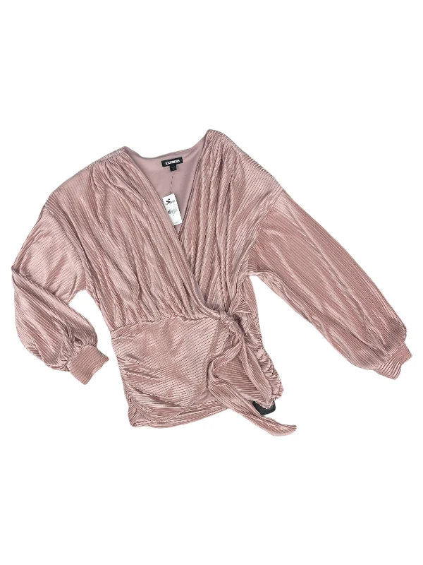 Pink Top Long Sleeve Express, Size M