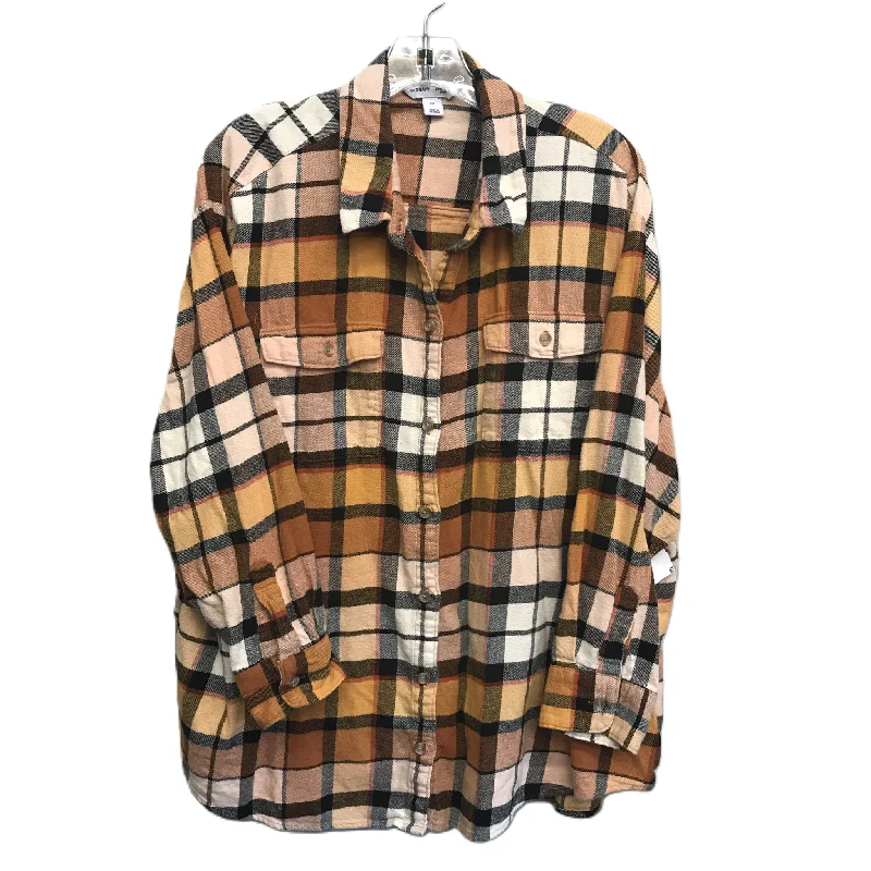 Plaid Pattern Top Long Sleeve By Old Navy, Size: 2x