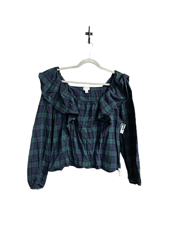 Plaid Top Long Sleeve J Crew, Size L