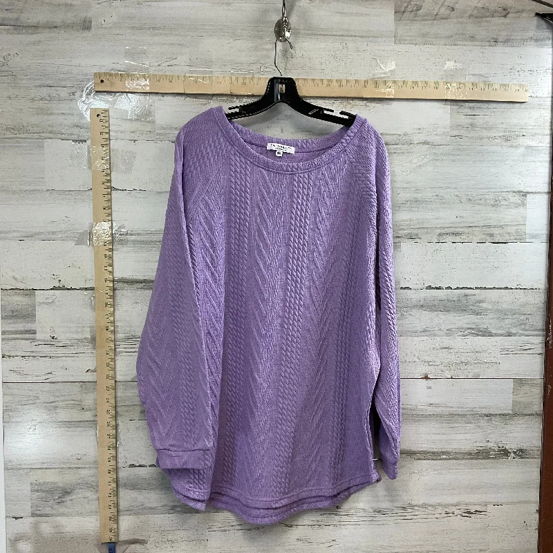 Purple Top Long Sleeve Chicsoul, Size 3x