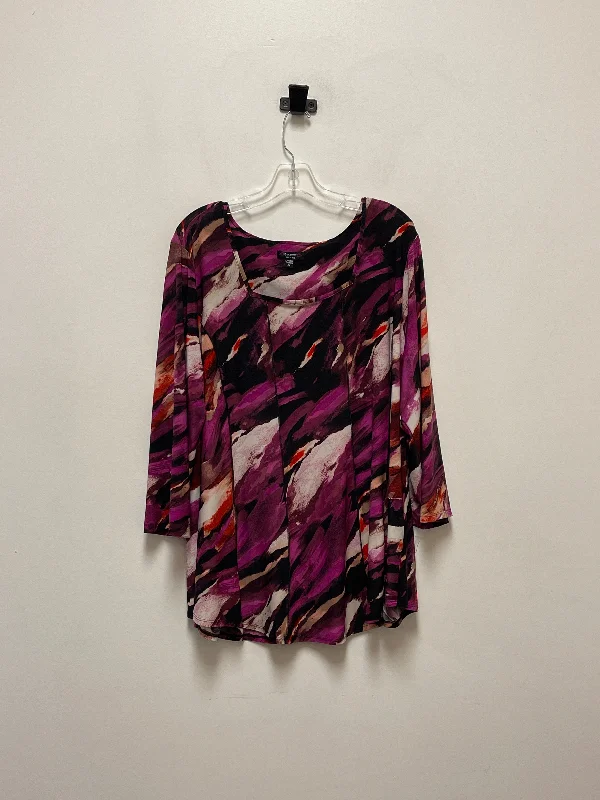 Purple Top Long Sleeve Cocomo, Size 3x