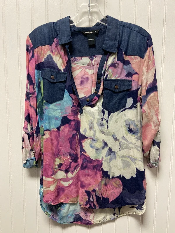 Purple Top Long Sleeve Desigual, Size M