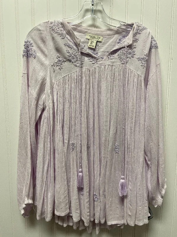 Purple Top Long Sleeve Rachel Zoe, Size S