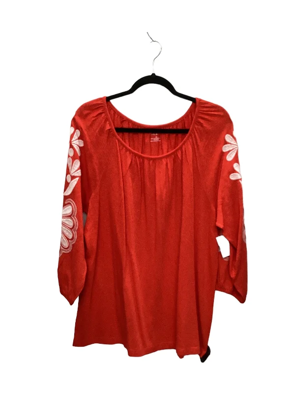 Red Top Long Sleeve Talbots, Size Xl