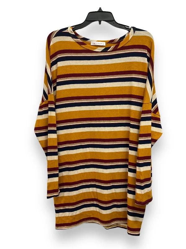 Striped Pattern Top Long Sleeve Basic Chris And Carol, Size L