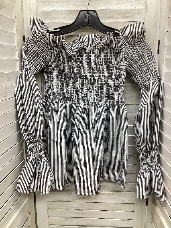 Striped Top Long Sleeve Clothes Mentor, Size M