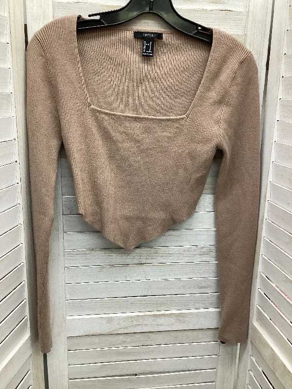 Tan Top Long Sleeve Forever 21, Size M