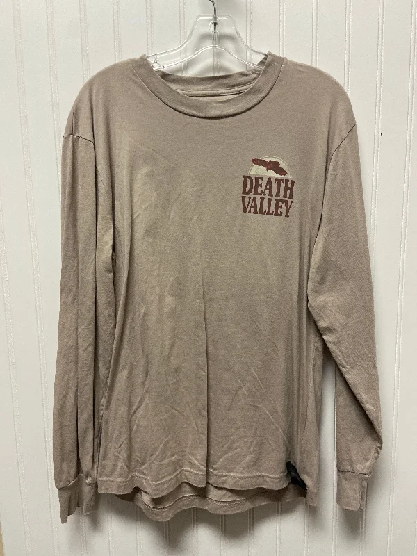 Taupe Top Long Sleeve Basic Hollister, Size S