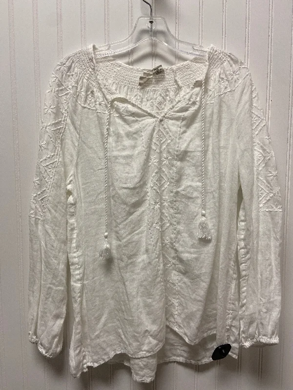 White Top Long Sleeve Joie, Size L