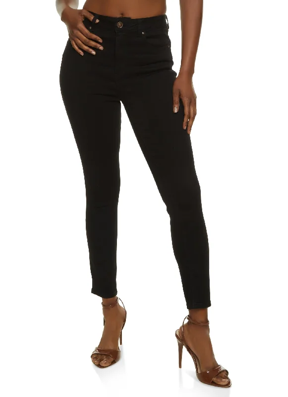 WAX Solid High Waisted Skinny Jeans