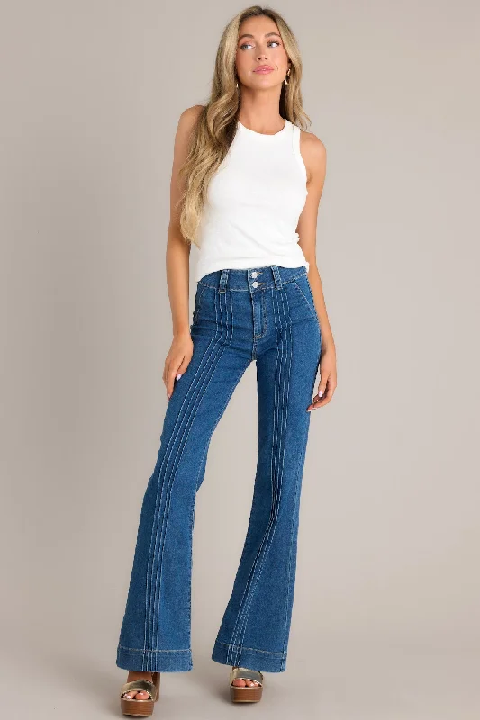 Climbing Towards Confidence Dark Wash Flare Jeans