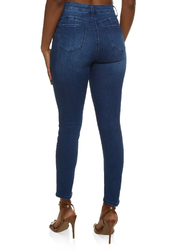 WAX Solid High Waisted Skinny Jeans