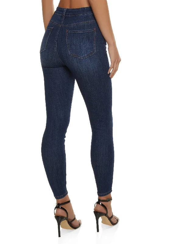 WAX Whiskered Skinny Ankle Jeans