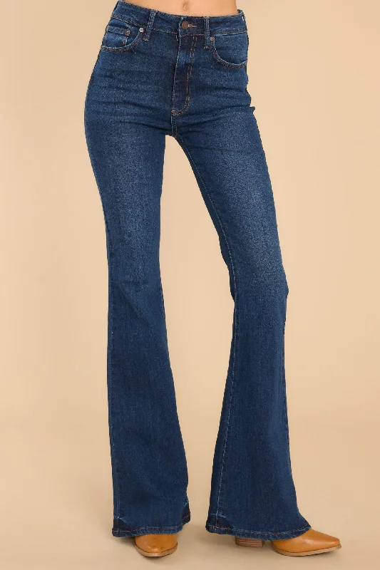 Deep Down Dark Wash Stretch Flare Jeans