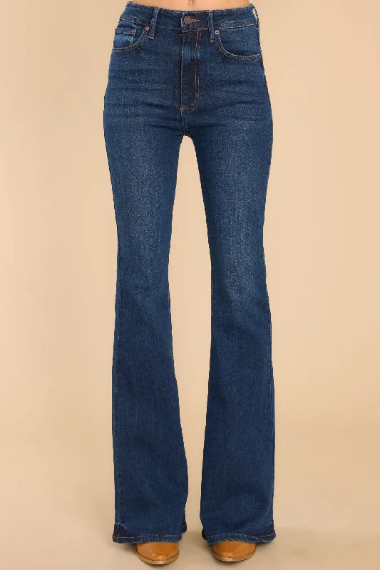 Deep Down Dark Wash Stretch Flare Jeans