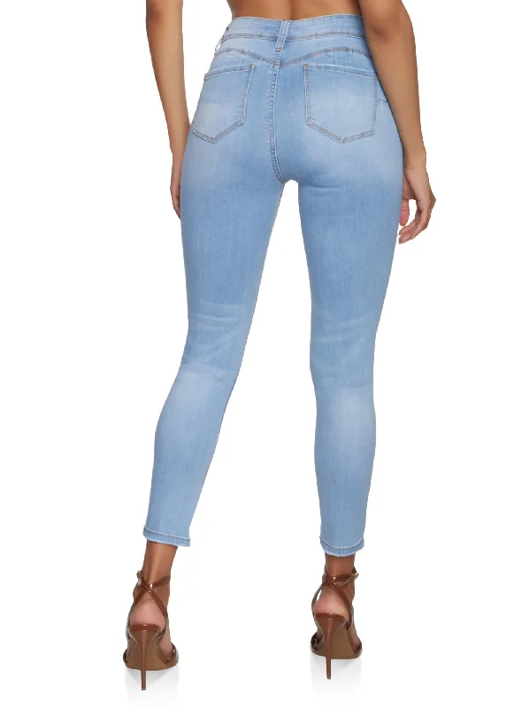 WAX Mid Rise Distressed Jeans