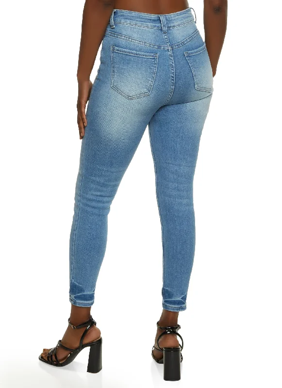 WAX Whiskered Skinny Jeans