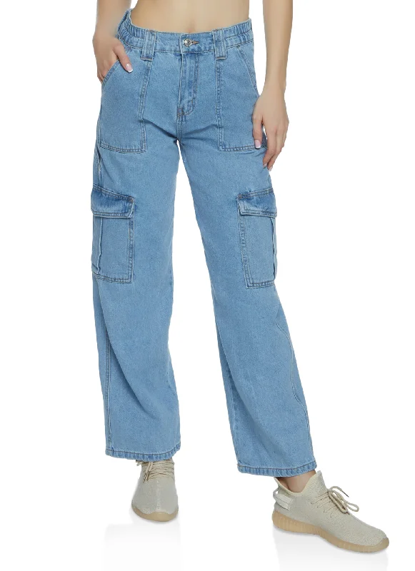 WAX Wide Leg Cargo Jeans