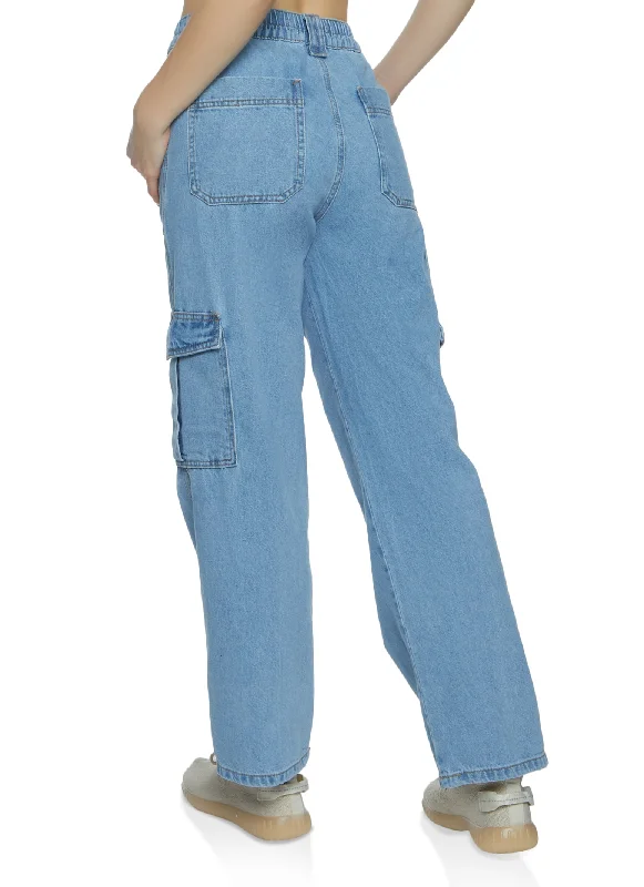 WAX Wide Leg Cargo Jeans