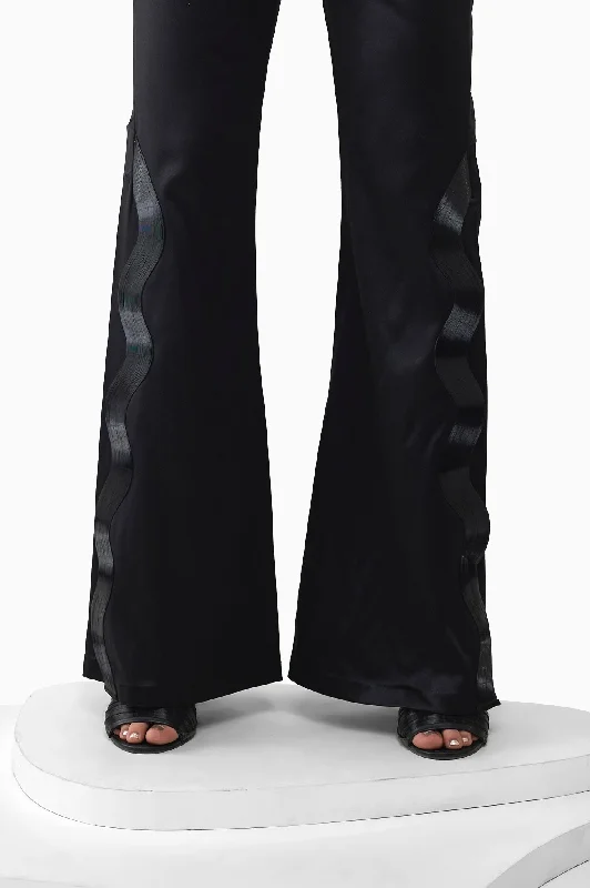 METAL RIPPLE FLARE TROUSERS