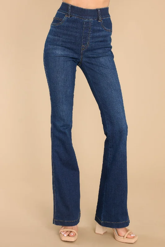 Midnight Shade Pull On Stretch Flare Jeans