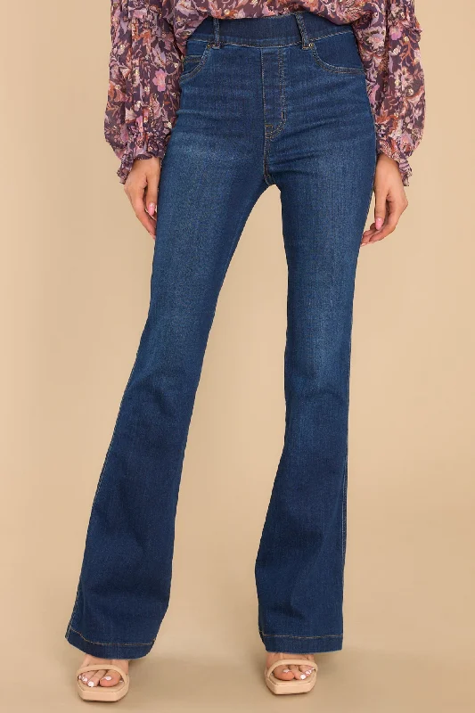 Midnight Shade Pull On Stretch Flare Jeans