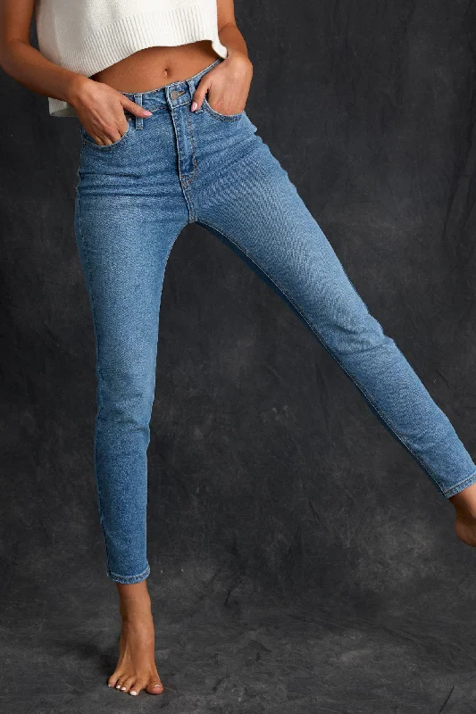 Perfect Vision Medium Wash Stretch Skinny Jeans