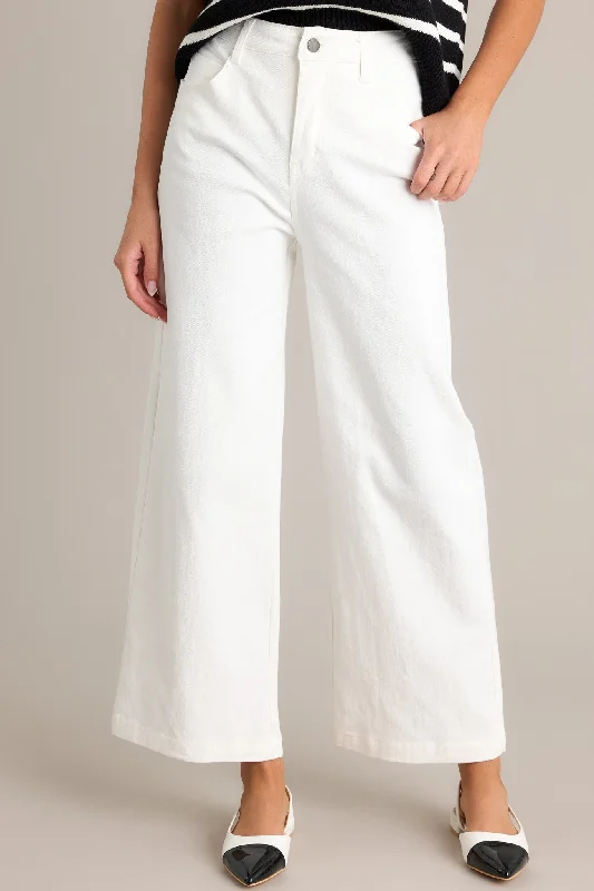 Urban Nomad Ivory Wide Leg Jeans