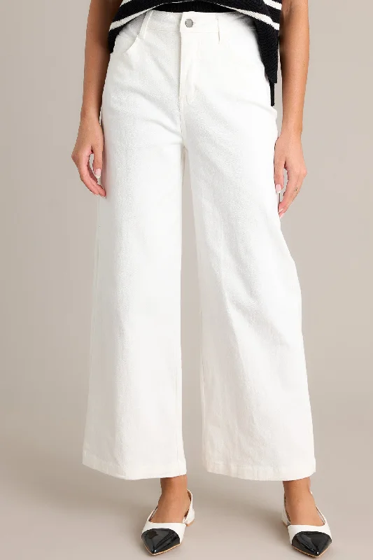 Urban Nomad Ivory Wide Leg Jeans