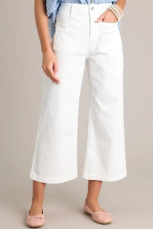 Urban Oasis White Cropped Flare Jeans