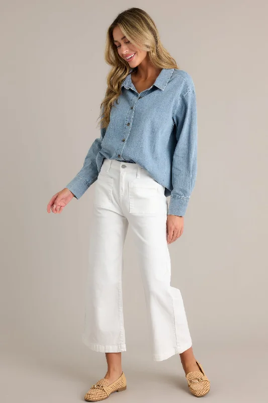 Urban Oasis White Cropped Flare Jeans