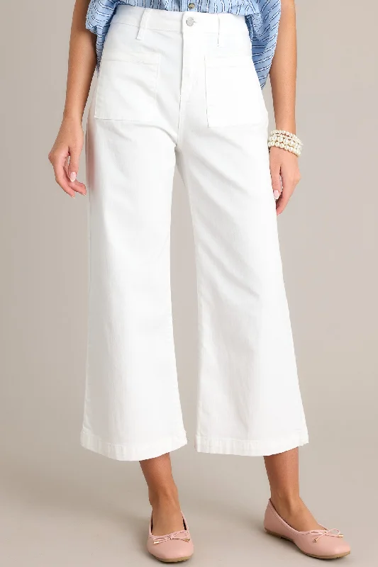 Urban Oasis White Cropped Flare Jeans