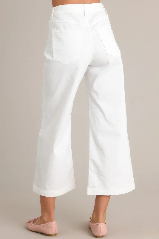 Urban Oasis White Cropped Flare Jeans