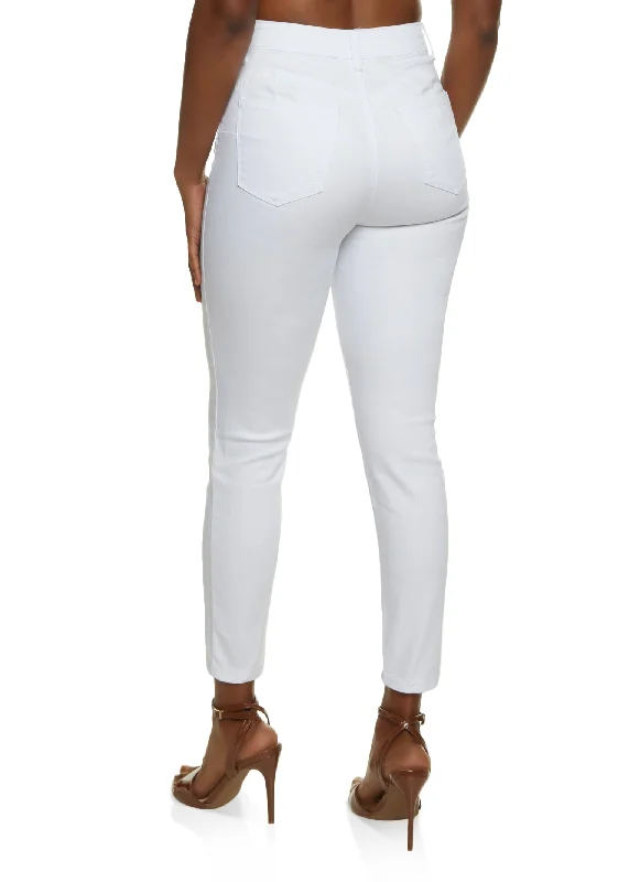 WAX Solid High Waisted Skinny Jeans