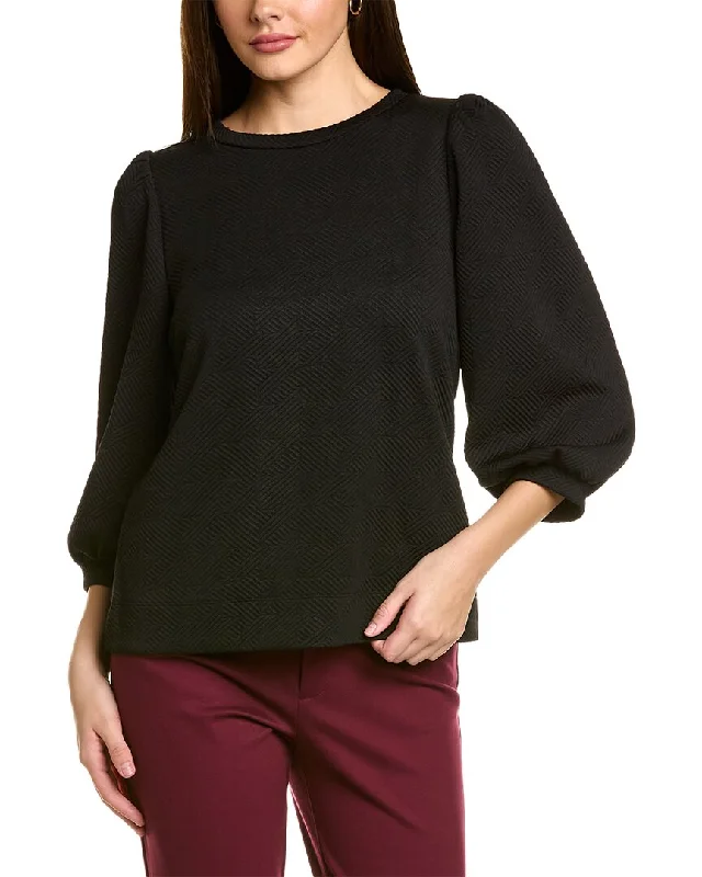 Anne Klein Mixed Media Pullover