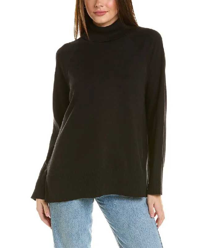 Hannah Rose Live-In Cashmere-Blend Turtleneck Sweater