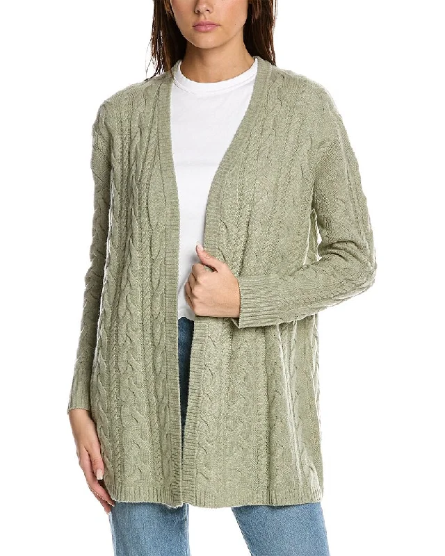 Hannah Rose Riley Cable Wool & Cashmere-Blend Cardigan