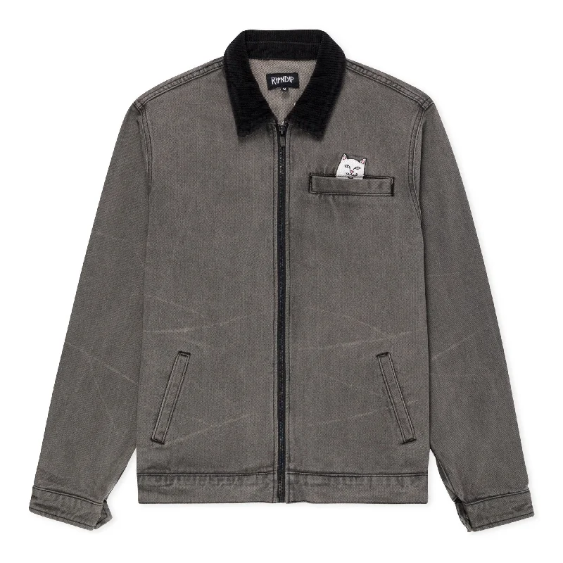 Los Feliz Denim Work Jacket (Charcoal Stone Wash)